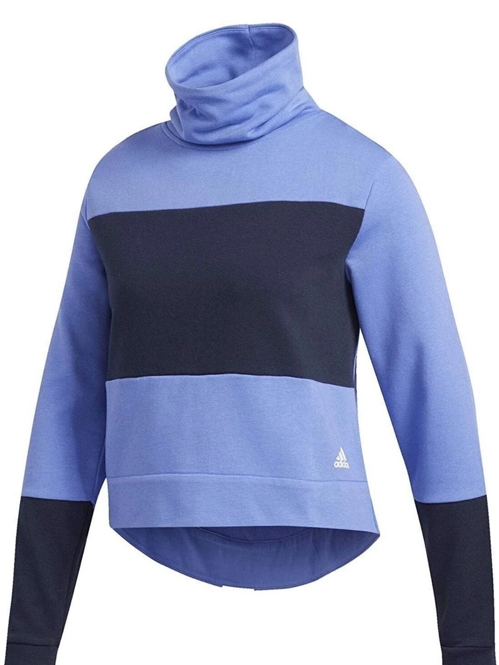 ADIDAS WOMEN'S SPORT STREET Color block Mock Neck SWEATSHIRT Sz M